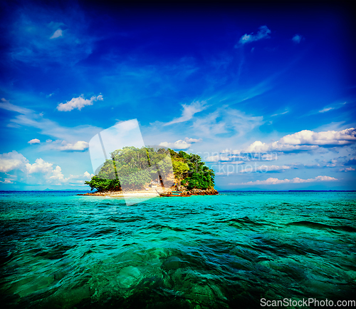 Image of Tropical island in sea