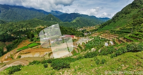 Image of Rice field terraces. Near Sapa, Vietnam