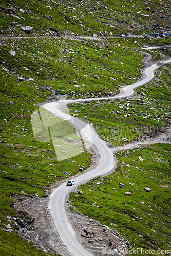 Image of Serpentine road in Himalayas mountains