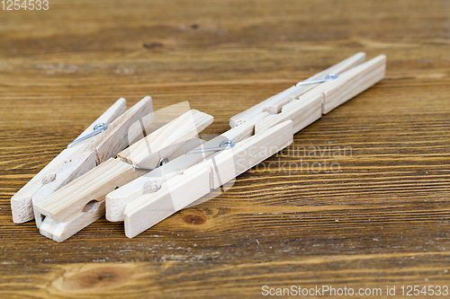 Image of wooden clothes pegs