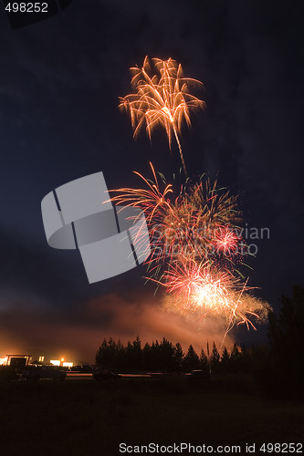 Image of Fireworks in the evening sky