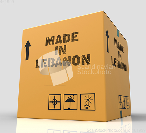 Image of Made In Lebanon Represents Lebanese Republic 3d Rendering