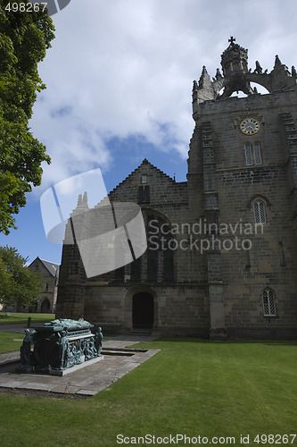 Image of Archbishop monument and tomb at King's College in Aberdeen