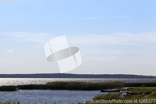 Image of deep lake with grass