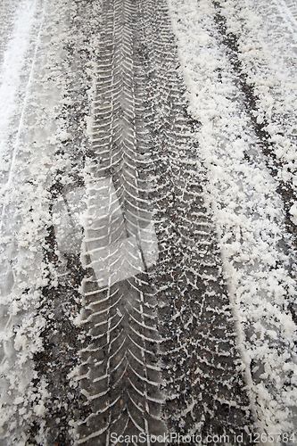 Image of Asphalt in winter