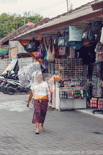 Image of woman is offering sacrifice, Bali Indonesia