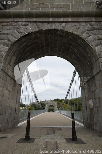 Image of Wellington Suspension Bridge in Aberdeen, UK - entrance