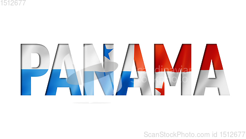 Image of panama flag text font