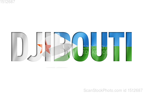 Image of djibouti flag text font