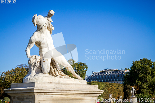 Image of Alexandre Combattant statue in Tuileries Garden, Paris