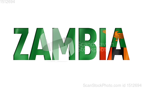 Image of zambia flag text font