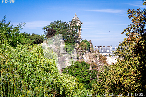 Image of Sibyl temple in Buttes-Chaumont Park, Paris