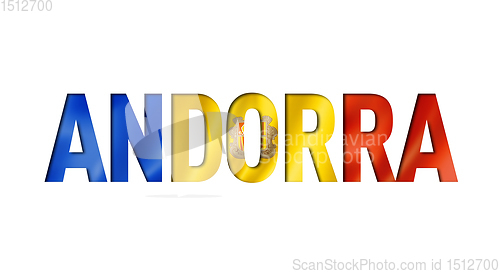Image of andorran flag text font