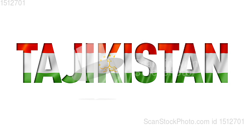 Image of tajikistan flag text font