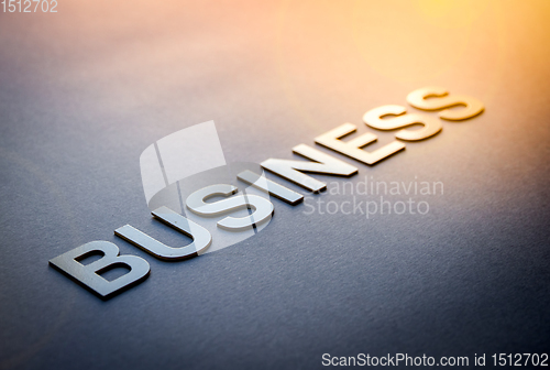 Image of Word business written with white solid letters