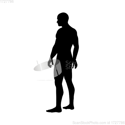 Image of Standing Pose Man Silhouette