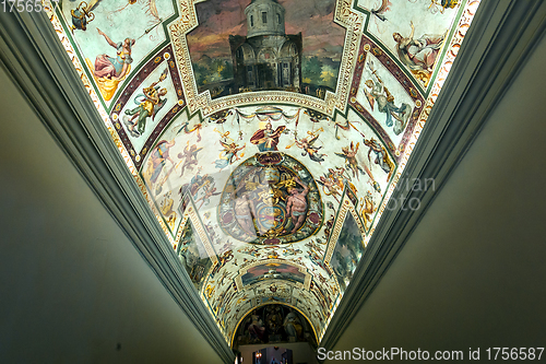 Image of interiors of Raphael rooms, Vatican museum, Vatican