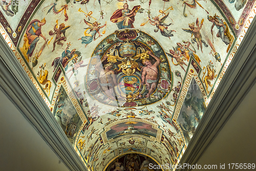 Image of interiors of Raphael rooms, Vatican museum, Vatican