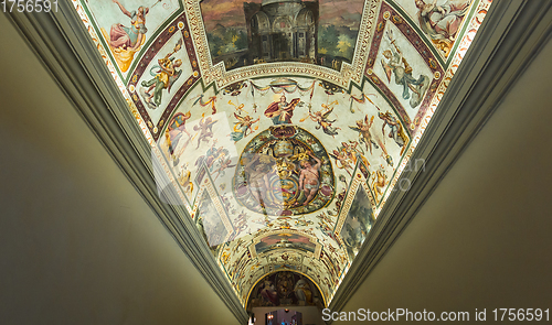 Image of interiors of Raphael rooms, Vatican museum, Vatican