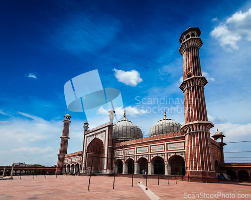 Image of Jama Masjid largest muslim mosque in India. Delhi