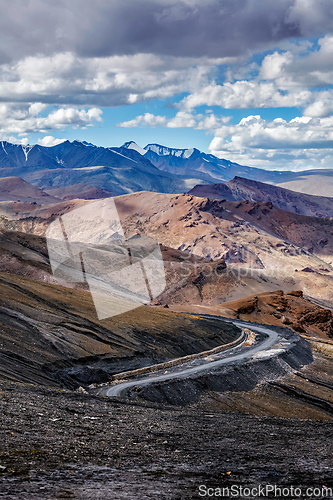 Image of Road in Himalayas with mountains