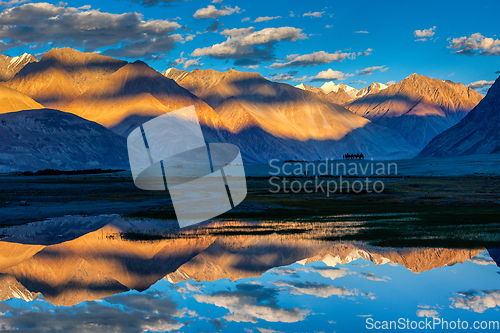 Image of Himalayas on sunset, Nubra valley, Ladakh, India