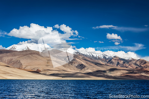 Image of Lake Tso Moriri in Himalayas. Ladakh, Inda