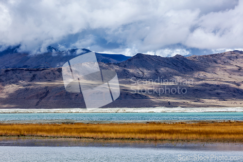 Image of Himalayan lake Tso Kar in Himalayas, Ladakh, India