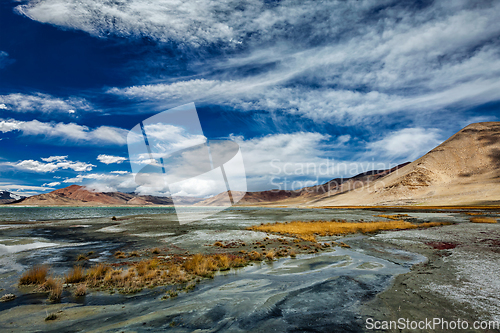 Image of Mountain lake Tso Kar in Himalayas