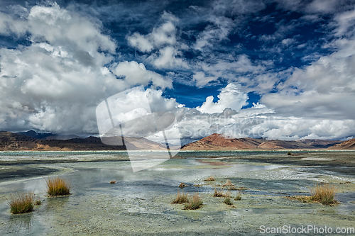 Image of Mountain lake Tso Kar in Himalayas