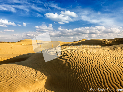 Image of Sand dunes in desert