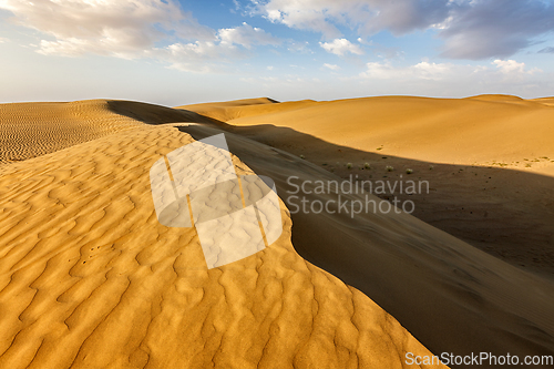 Image of Sand dunes in desert