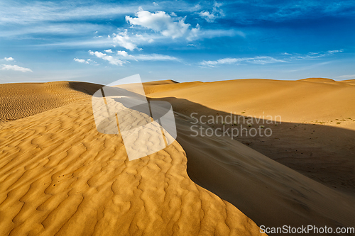 Image of Sand dunes in desert