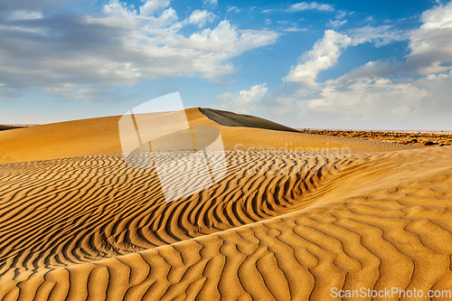 Image of Sand dunes in desert