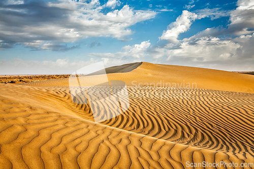 Image of Sand dunes in desert