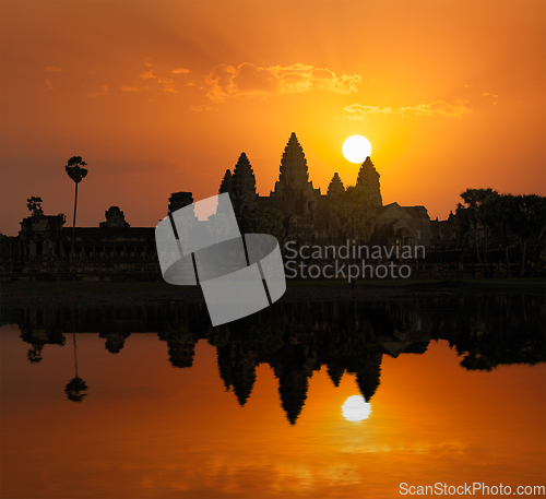 Image of Angkor Wat on sunrise