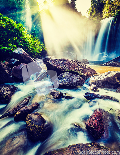 Image of Tropical waterfall