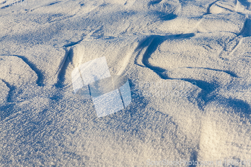 Image of Snowdrifts, a field in winter