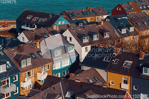 Image of roofs on residential area in Heligoland