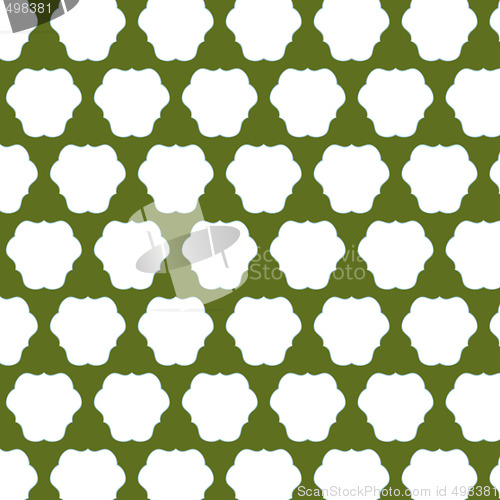 Image of Green and White Abstract Pattern