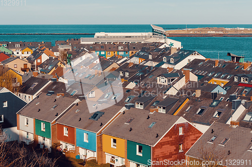 Image of roofs on residential area in Heligoland