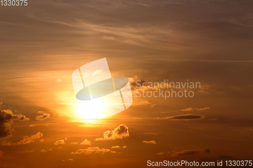 Image of Dramatic sunset sky