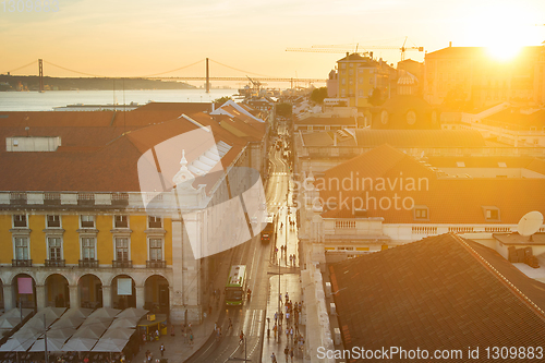 Image of Lisbon Old Town street Portugal