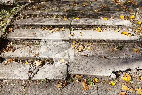 Image of old concrete stairs