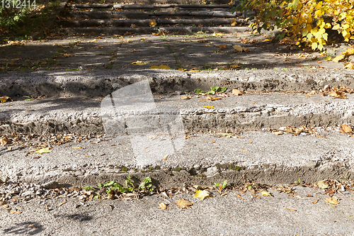 Image of old concrete stairs