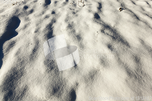 Image of Photo of snow, close-up