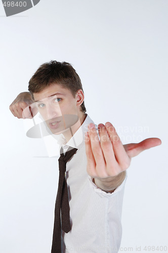 Image of Young man ready to attack