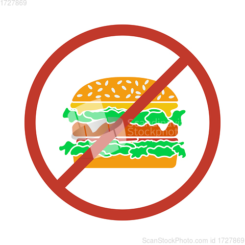 Image of Icon Of Prohibited Hamburger