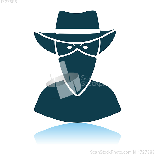 Image of Cowboy With A Scarf On Face Icon