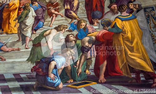 Image of interiors of Raphael rooms, Vatican museum, Vatican